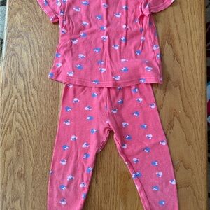 Pink Kids Pajamas with Cloud Print